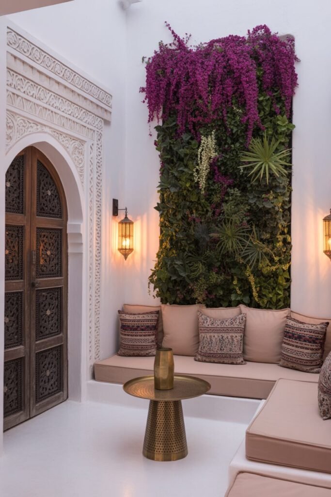  Moroccan courtyard with vertical garden 