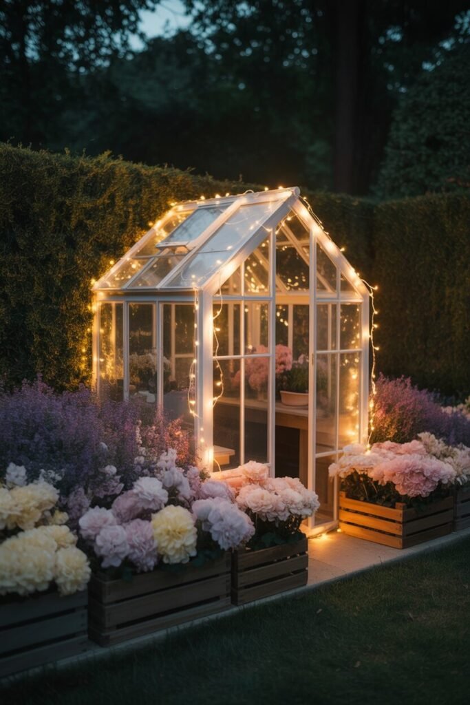 Night garden greenhouse