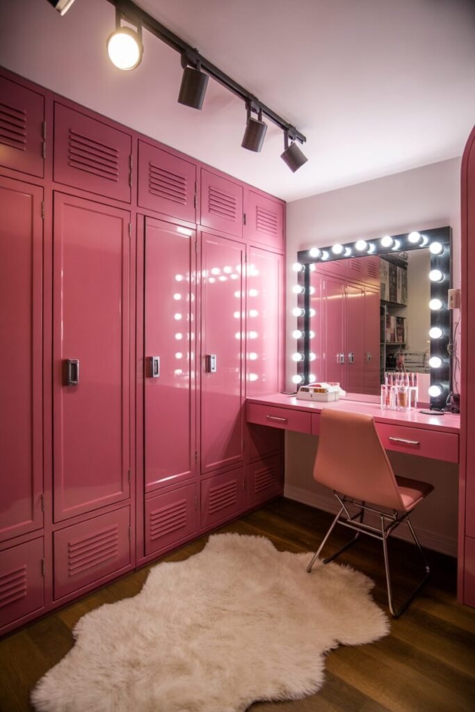 Pink glam studio closet 