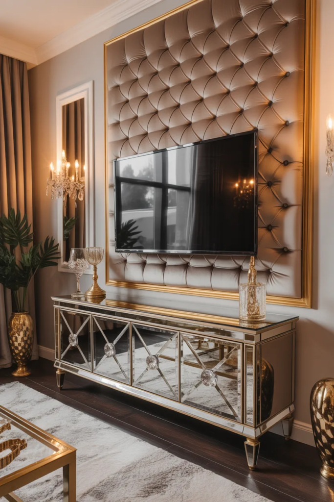  luxury TV wall marble design