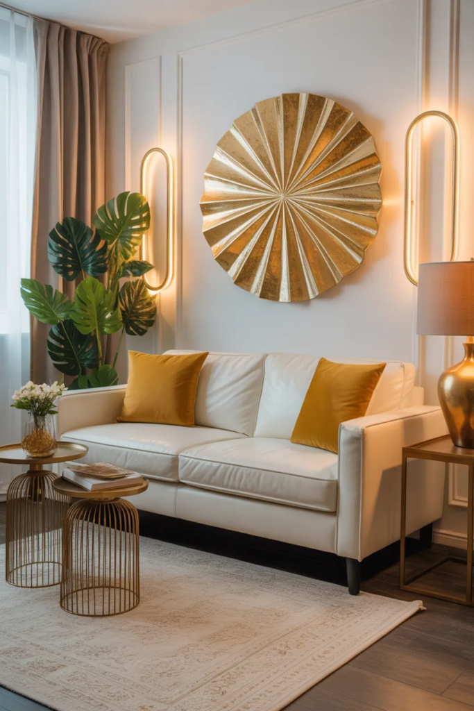 mustard yellow sofa pillow styling