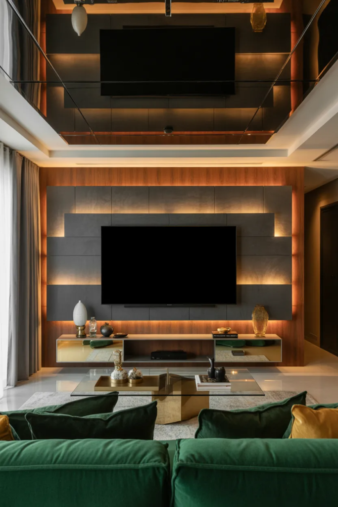 luxury TV wall cinematic design