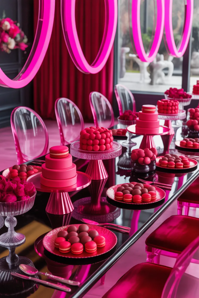  Galentine’s dessert pink theme
