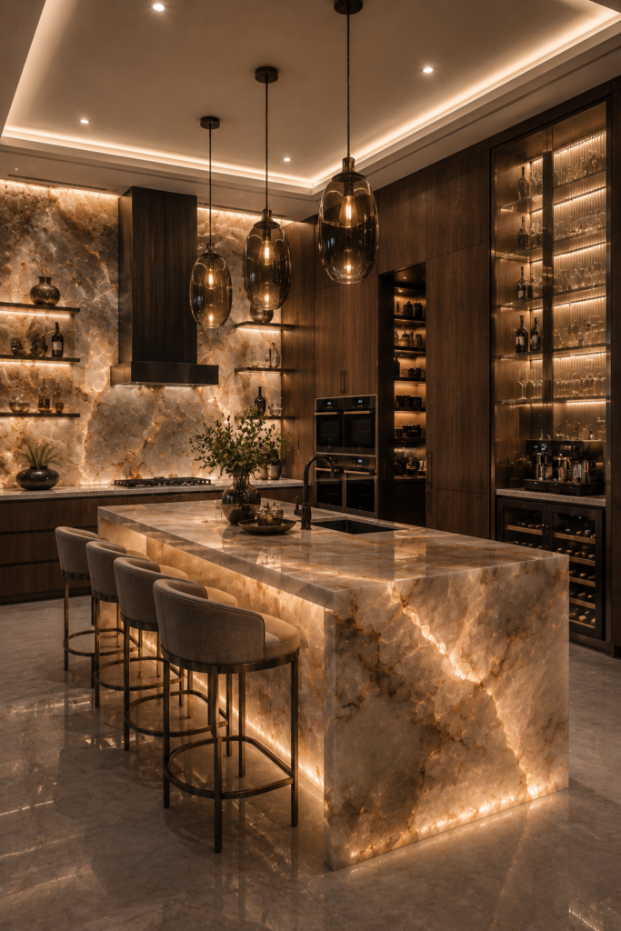 Smoky quartz luxury kitchen