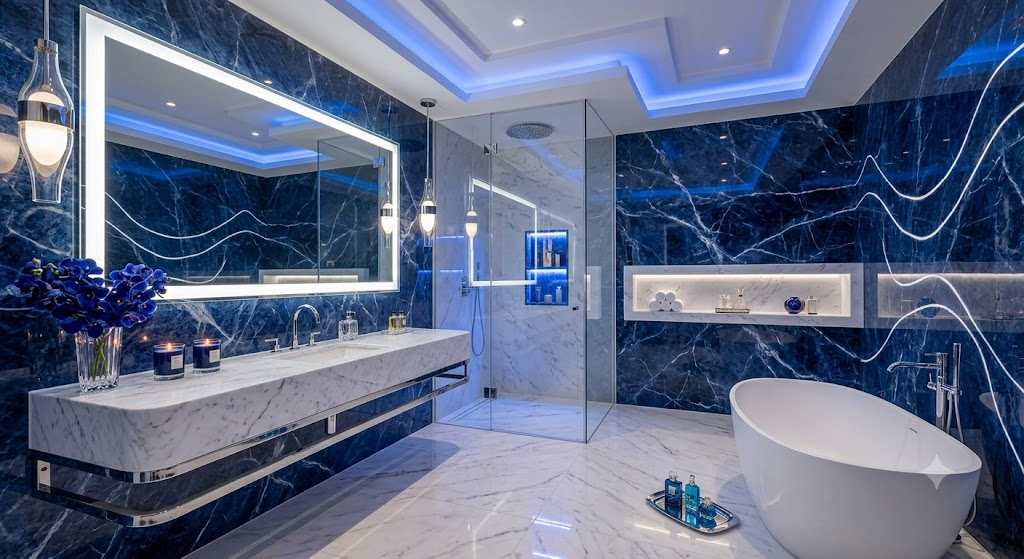  Navy crystal luxury bathroom