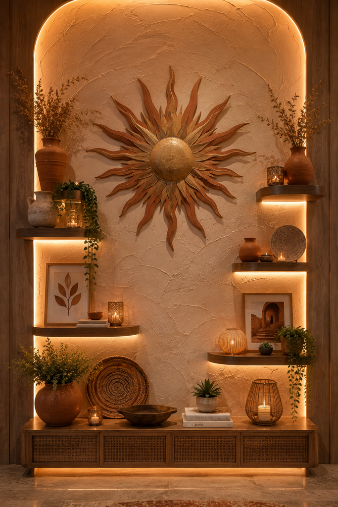 Terracotta luxury feature wall