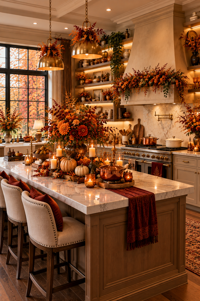 Luxury autumn kitchen decor