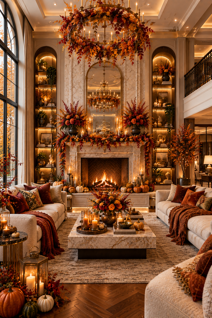Ultimate luxury autumn mansion lounge